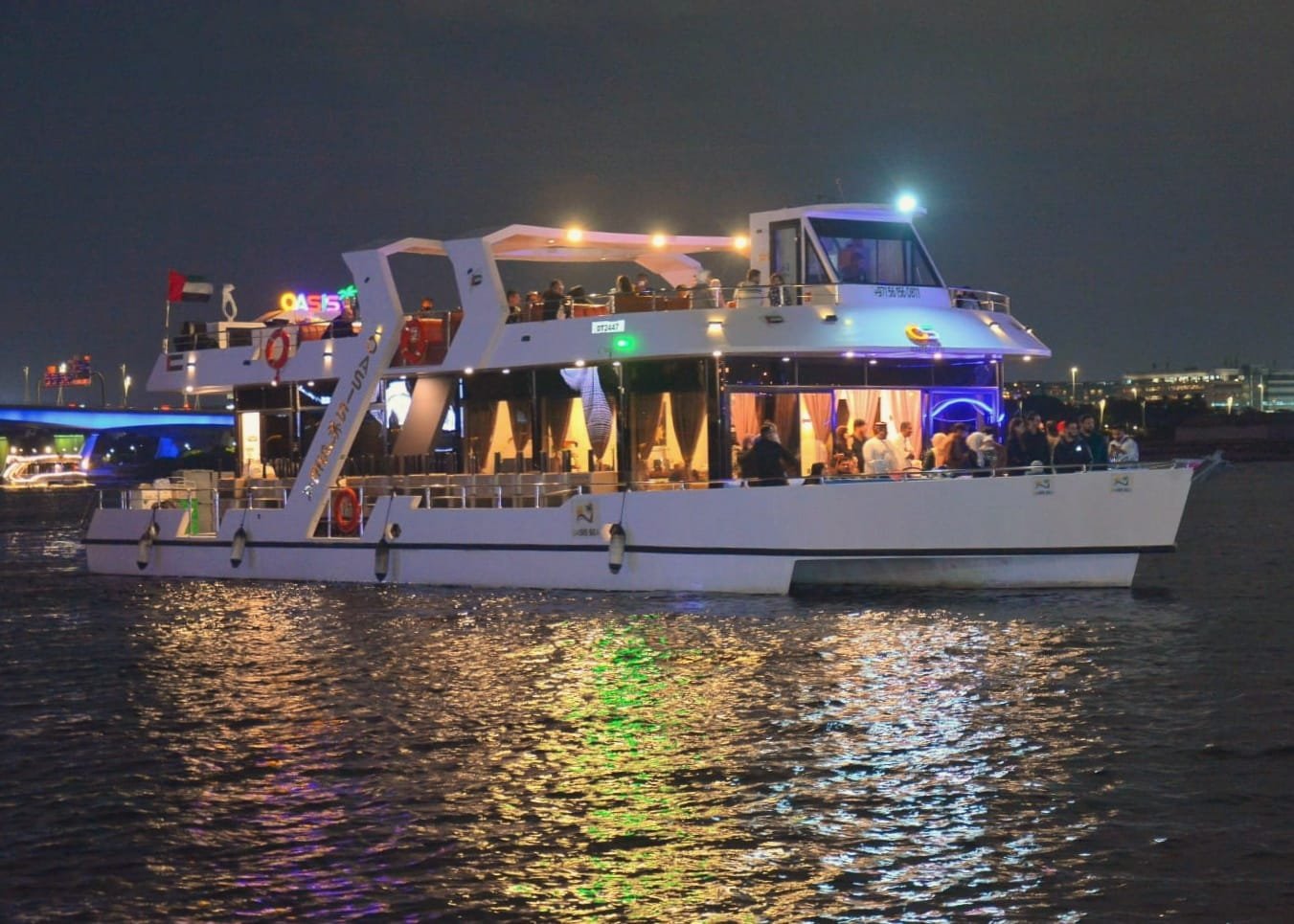 VIP couples New Year's Eve yacht cruise Dubai — 6 hours with seafood buffet, belly dance and Burj Khalifa fireworks